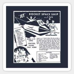 Jet Rocket Space Ship Ad Magnet